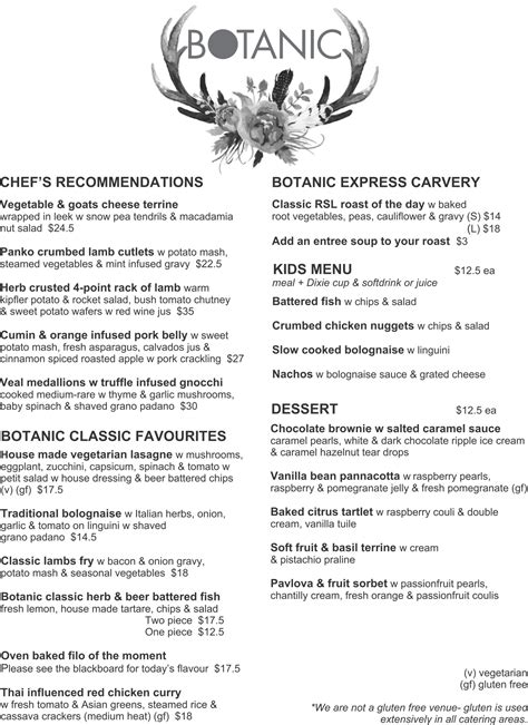 bribie island rsl menu.
